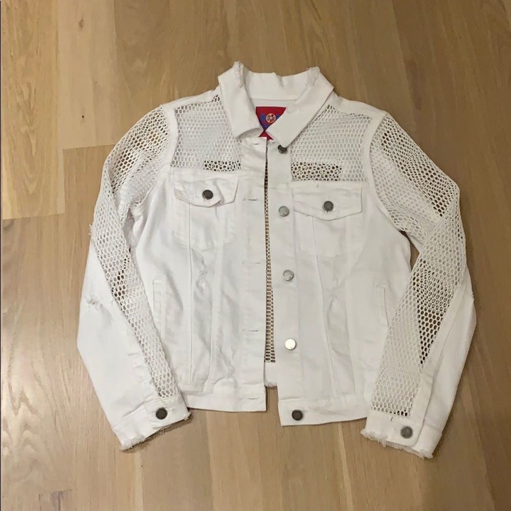 Romi Basha White Denim Jacket